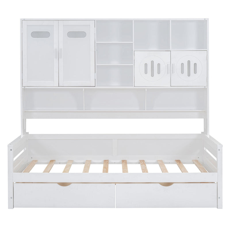Daybed With All-In-One Cabinet And Shelf - R&R Furniture Gallery (Fountain Valley, CA)