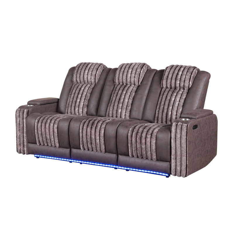 Duran - Power Reclining Sofa With Power Headrest - R&R Furniture Gallery (Fountain Valley, CA)
