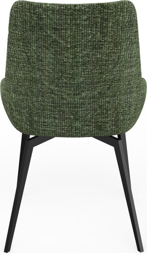 CEO 180 Degree Return Swivel Upholstered Dining Chair in Olive