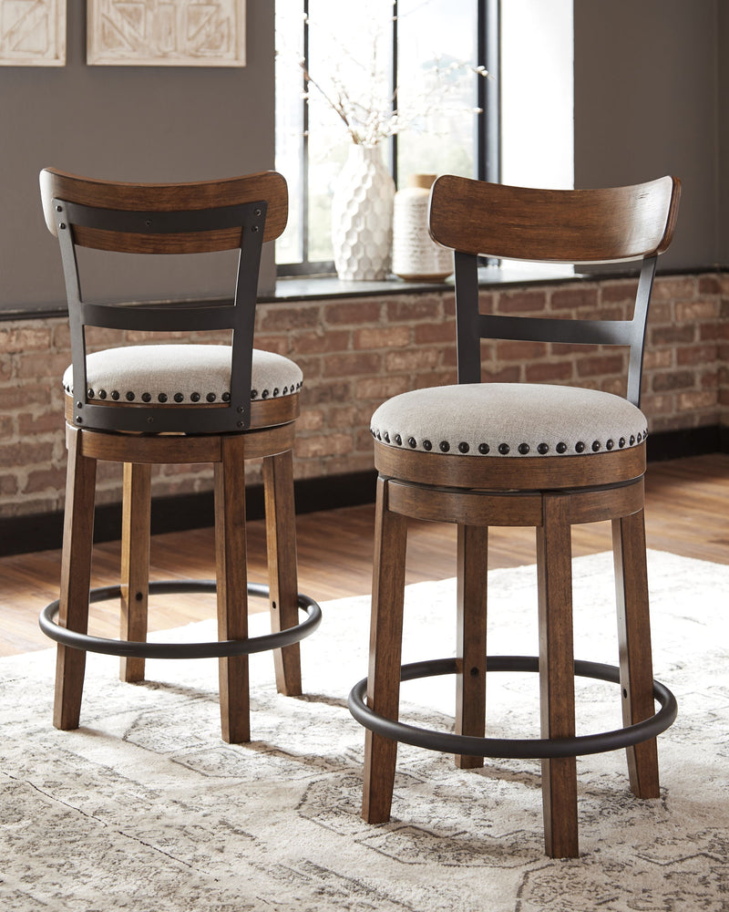 Valebeck - Full Back Swivel Stool - R&R Furniture Gallery (Fountain Valley, CA)