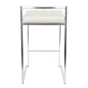 Contemporary Fuji stackable counter stool by Lumi Source with an elegant design, featuring sleek legs and a comfortable seat.