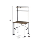 Ensata - Writing Desk - Rustic Oak & Black - R&R Furniture Gallery (Fountain Valley, CA)