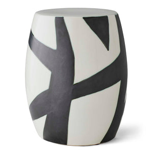 Figurative - Garden Stool - Black / White