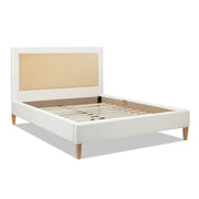 Haley - Upholstered Cane Back Platform Bed - R&R Furniture Gallery (Fountain Valley, CA)