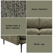 Dalton - Sofa With 2 Pillows - Green - R&R Furniture Gallery (Fountain Valley, CA)