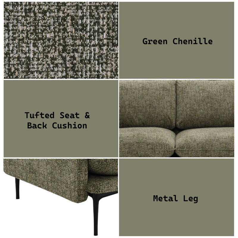 Dalton - Sofa With 2 Pillows - Green - R&R Furniture Gallery (Fountain Valley, CA)