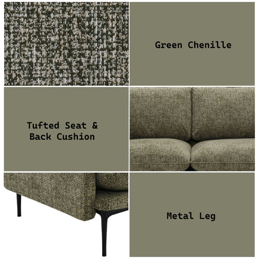 Dalton - Sofa With 2 Pillows - Green - R&R Furniture Gallery (Fountain Valley, CA)