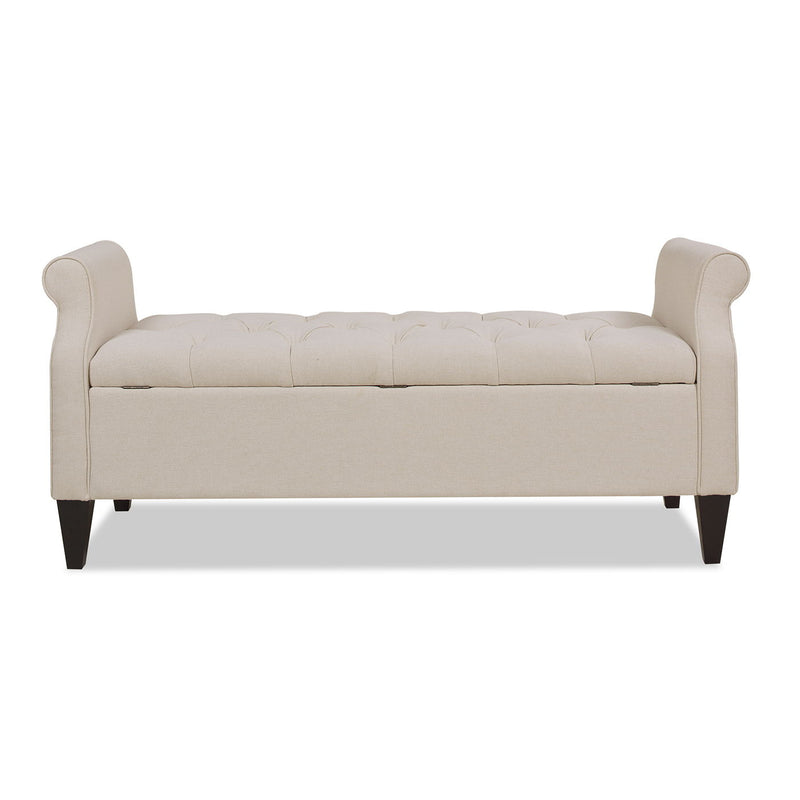 Jacqueline - Tufted Roll Arm Storage Bench - R&R Furniture Gallery (Fountain Valley, CA)