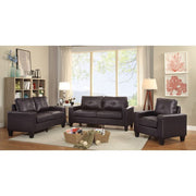 Glory Furniture Newbury track arm loveseat in cozy living space, stationary sofa with plush cushions and fabric upholstery.