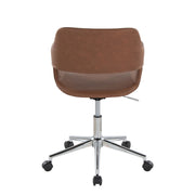 Lumi Source Margarite contemporary office task chair with black upholstery and adjustable height, ideal for modern desk work.
