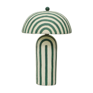 Maiori - Striped Papier Mache Table Lamp - R&R Furniture Gallery (Fountain Valley, CA)