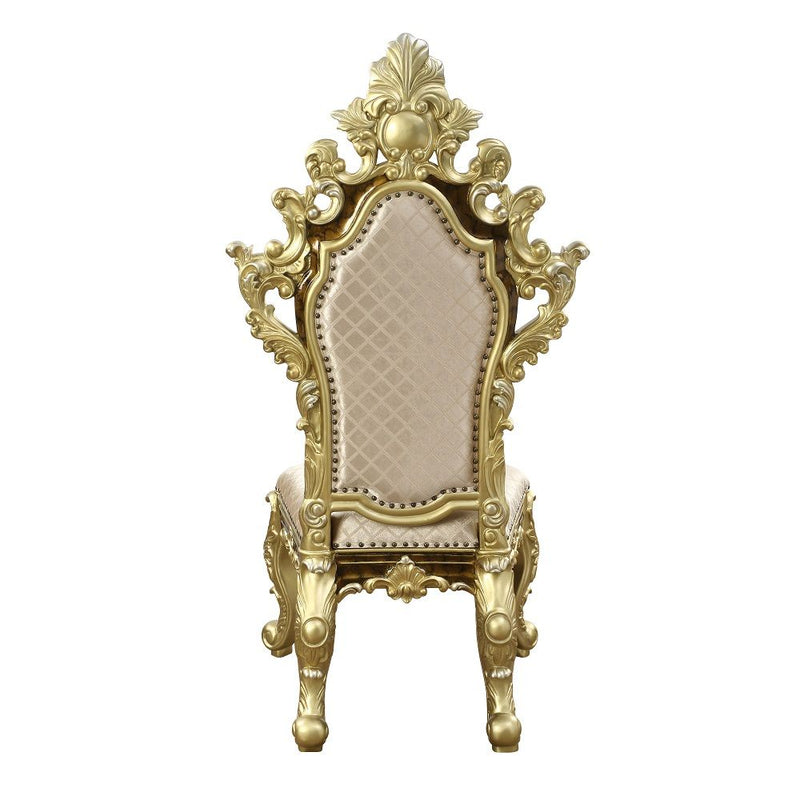 Desiderius - Side Chair (Set of 2) - Antique Gold & Hand-Painted Brown - R&R Furniture Gallery (Fountain Valley, CA)