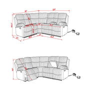 Bruni - Sectional Sofa With LED Lighting And Manual Recline - Gray - R&R Furniture Gallery (Fountain Valley, CA)