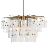 Seeded Shield - 8 Light Chandelier