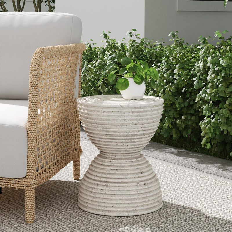 Corey - Outdoor Accent Table - Light Gray - R&R Furniture Gallery (Fountain Valley, CA)
