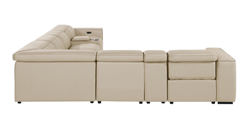 1224 - 8-Piece L-Shaped Sectional Sofa In With 3 Power Recliners & Power Headrests