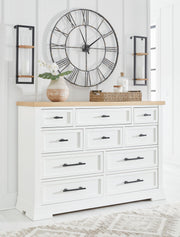 Ashbryn - Dresser - White / Natural - R&R Furniture Gallery (Fountain Valley, CA)