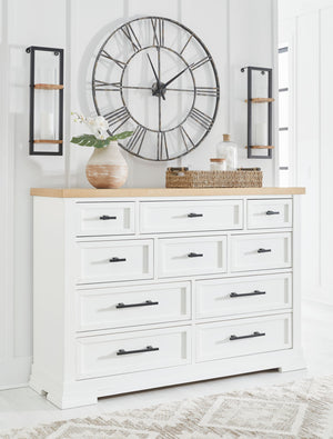 Ashbryn - Dresser - White / Natural - R&R Furniture Gallery (Fountain Valley, CA)