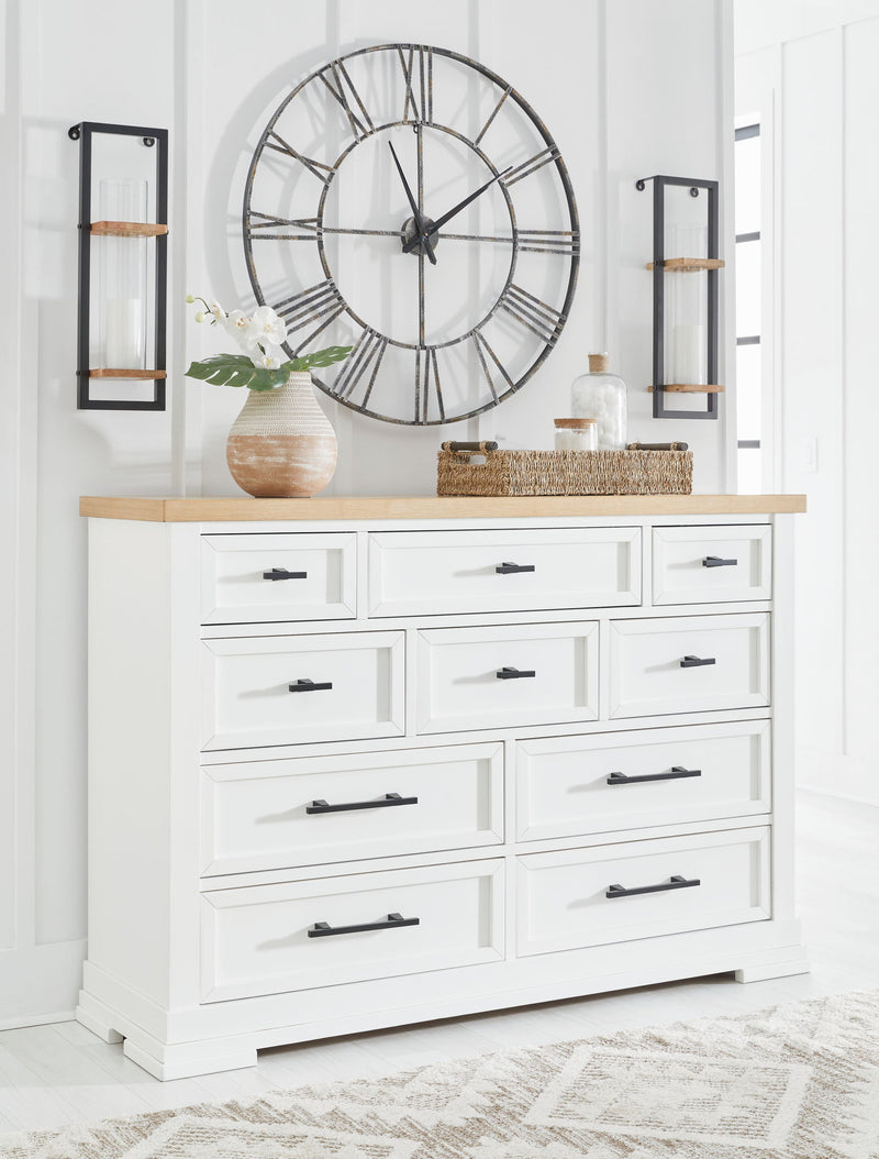 Ashbryn - Dresser - White / Natural - R&R Furniture Gallery (Fountain Valley, CA)