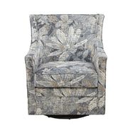 Swivel Glider Chair With Upholstery And Metal Base - Multicolor - R&R Furniture Gallery (Fountain Valley, CA)