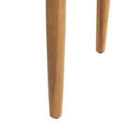 Outdoor square side table with slatted teak top and wood frame by Noble House, suitable for patio or garden spaces.