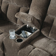 Frohn - Dbl Reclining Loveseat With Console - R&R Furniture Gallery (Fountain Valley, CA)