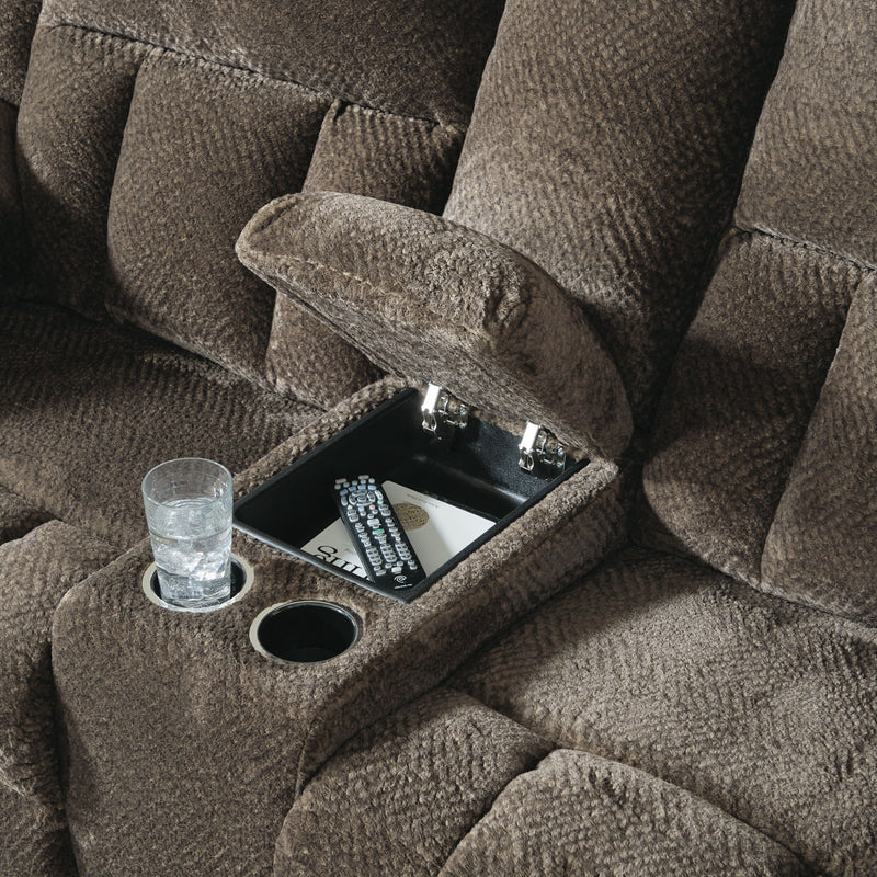 Frohn - Dbl Reclining Loveseat With Console - R&R Furniture Gallery (Fountain Valley, CA)