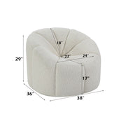 Osmash - Chair With Swivel - White Teddy Sherpa - R&R Furniture Gallery (Fountain Valley, CA)