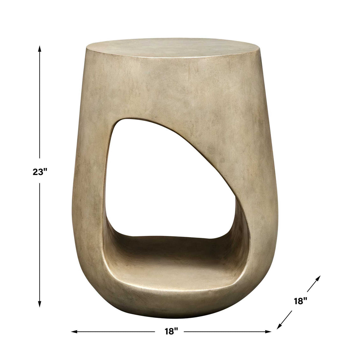 Lithos - Outdoor Accent Table - Gray