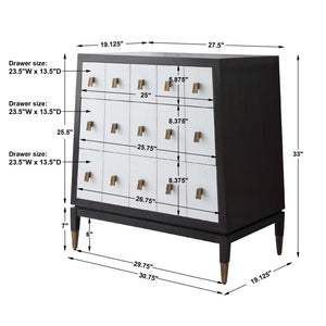 Pyramid - Chest - Walnut/White