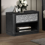 1-Drawer Nightstand w/ USB A- C, Ash Gray - FM79001ES-N1