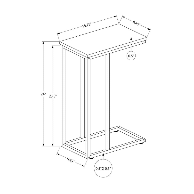 Accent Table, C - Shaped, Space-Saving Functionality - R&R Furniture Gallery (Fountain Valley, CA)