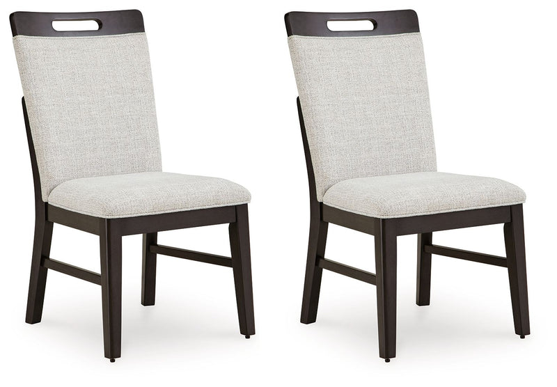 Neymorton - 7 Pc. - Rectangular Extension Table, 6 Side Chairs - Dark Grayish Brown - R&R Furniture Gallery (Fountain Valley, CA)