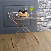 Cercie - Tray Table - Clear Acrylic & Copper - R&R Furniture Gallery (Fountain Valley, CA)
