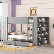 Bunk Bed With 2 Drawers And Multi Layer Cabinet - R&R Furniture Gallery (Fountain Valley, CA)