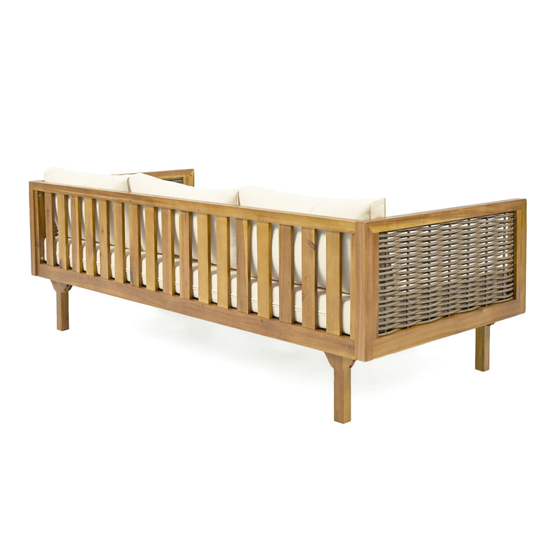 Claremont - 3 Seater Daybed Teak Acacia Wood Water Resistant Cushions - R&R Furniture Gallery (Fountain Valley, CA)