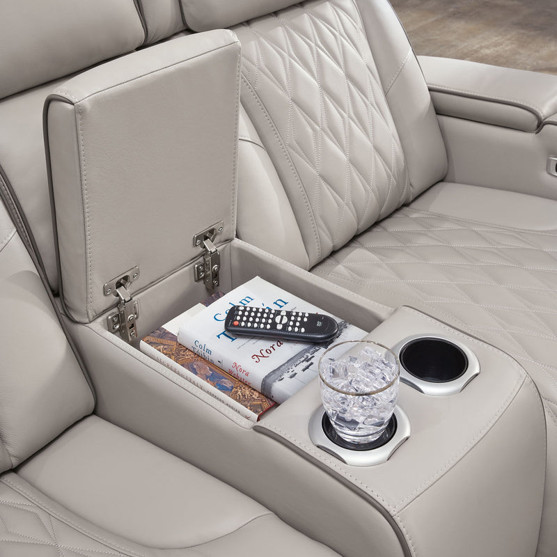 Boyington - Power Reclining Loveseat With Console/Adj Hdrst - R&R Furniture Gallery (Fountain Valley, CA)