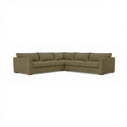 Classic Home Bryson 3-piece ElPaso stationary sectional sofa with plush cushions and modern design, shown in a spacious living room setting.