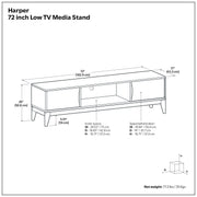 Harper - Low TV Media Stand - Walnut Brown - R&R Furniture Gallery (Fountain Valley, CA)