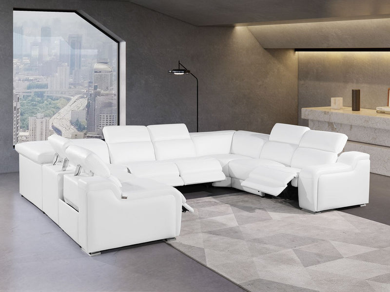 1116 - 8-Piece U-Shaped Sectional Sofa In With 4 Power Recliners & Power Headrests