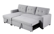 Upholstered Pull Out Sectional Sofa With Chaise - R&R Furniture Gallery (Fountain Valley, CA)
