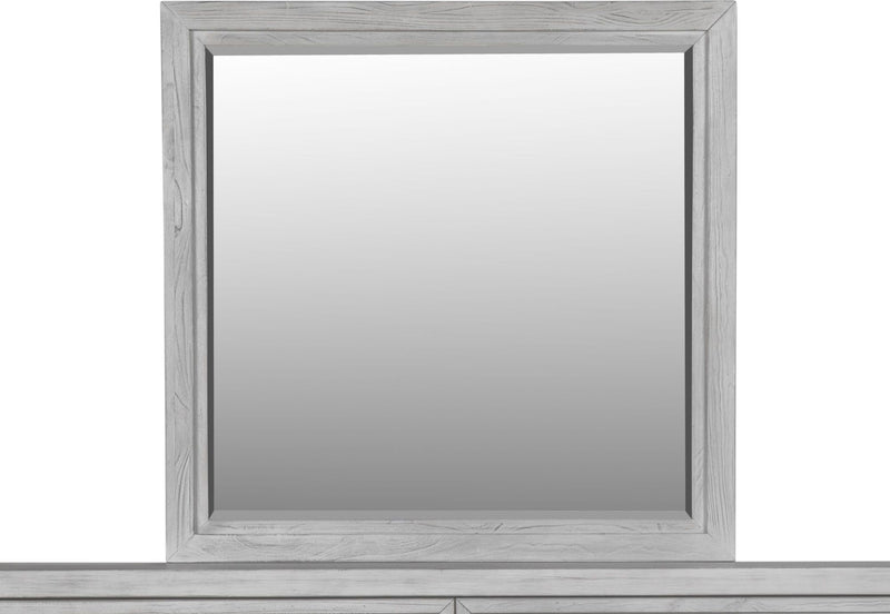 Boho Chic Plain Mirror in Washed White