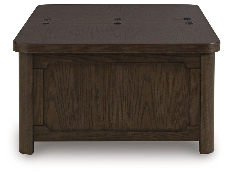 Breckington - Cocktail Table With Storage - Dark Brown - R&R Furniture Gallery (Fountain Valley, CA)