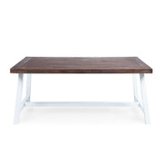 Outdoor Sandblast Finish Acacia Wood Dining Table - R&R Furniture Gallery (Fountain Valley, CA)