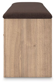 Kinlanni - Bedroom Upholstered Storage Bench - Tan / Brown - R&R Furniture Gallery (Fountain Valley, CA)