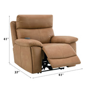 Chavis - Power Motion Recliner With USB & Power Headrest - Brown - R&R Furniture Gallery (Fountain Valley, CA)