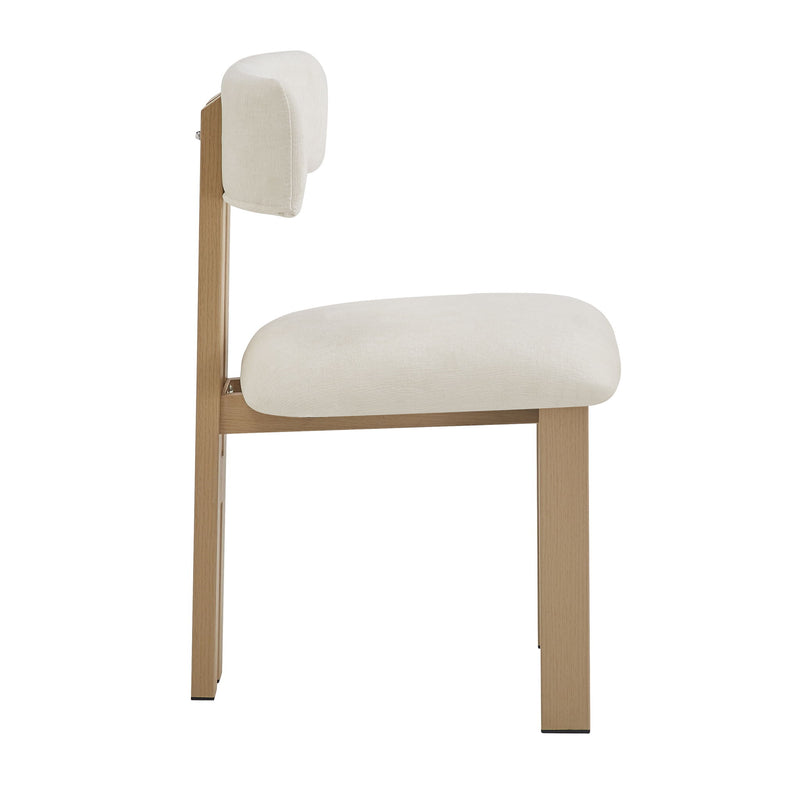 Modern Upholstered Armless Dining Chairs With Metal Legs - R&R Furniture Gallery (Fountain Valley, CA)