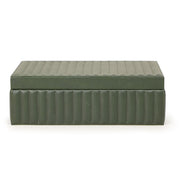 Eton - Ribbed Vegan Leather Hospitality Grade Storage Box - Green - R&R Furniture Gallery (Fountain Valley, CA)