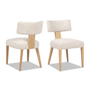 Louise - Split Back Upholstered Dining Side Chair (Set of 2) - Travertine Beige - R&R Furniture Gallery (Fountain Valley, CA)
