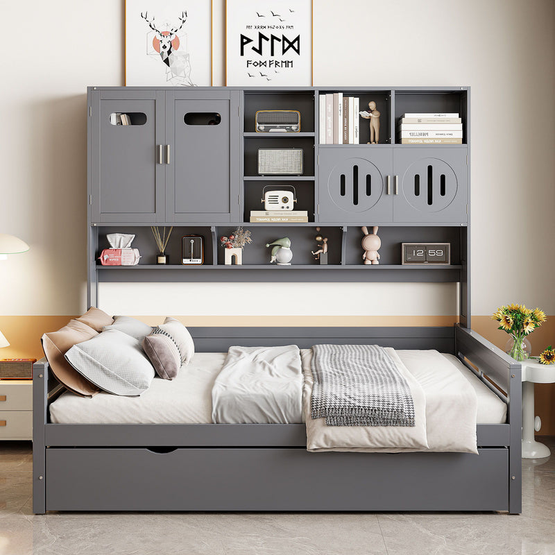 Daybed With All-In-One Cabinet And Shelf - R&R Furniture Gallery (Fountain Valley, CA)